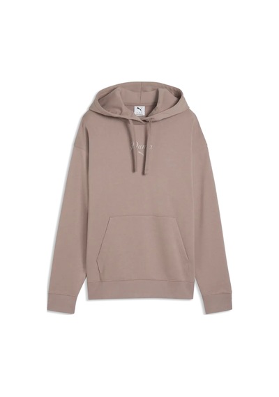Puma Ess Scrıpt Hoodie Kahverengi Kadın Sweatshirt