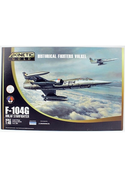 Kinetic K48090 1/48 Ölçek, F-104g Rnlaf Starfighter Historical Fighters Volkel Savaş Uçağı, Plastik Model Kiti-56349