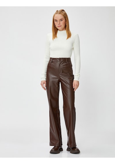 Koton Yarım Balıkçı Yaka Kazak Slim Fit Triko Ekru 4wak90038ht 4WAK90038HT010 Ekru
