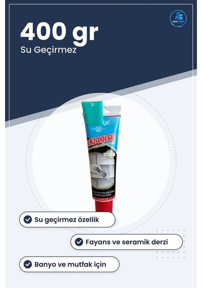 Beyaz Derz Dolgu 400 Gr Banyo Mutfak Fayans Onarım Macunu Su Geçi