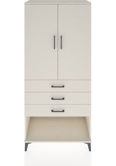 Hyperion Dolap Tek Raflı 3 Çekmeceli Tek Askılı 88x44x195 Ayt... Aytaşı