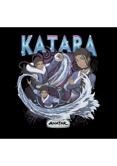 Avatar The Last Airbender Katapa Baskılı %100 Pamuk Unisex Siyah Kapüşonlu Sweatshirt Siyah