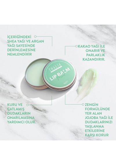 Thalia Yoğun Nemlendirme Etkili Nane Aromalı Dudak Balsamı 12 G