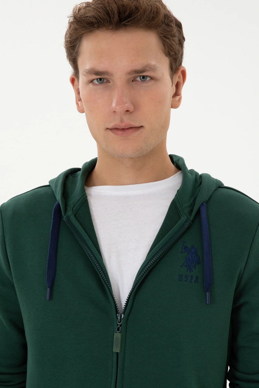 U.s. Polo Assn. Erkek Koyu Yeşil Hırka Örme 50307765-vr079 Koyu Yesıl