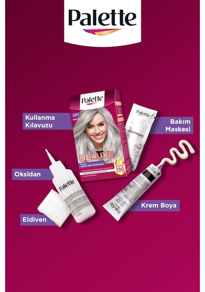 Schwarzkopf Palette Deluxe U71 Buzul Grisi Saç Boyası