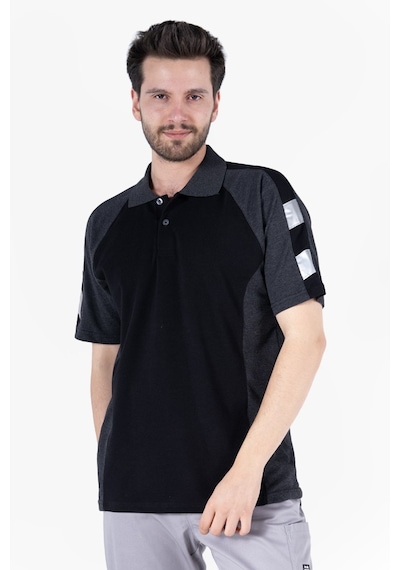 Polo Yaka T-shirt Siyah - Antrasit Gri