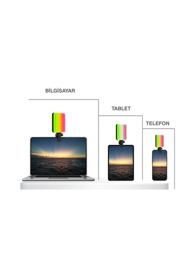Şarjlı Çok Fonksiyonlu Ürün Çekim Işığı Rgb Softbox Fotoğraf Stüdyo Aydınlatması 1200 Mah Type-c Rgb