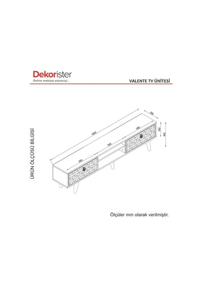 Dekorister Exclusive Valente Tv Sehpası Ceviz-Garden Dekorister Exclusive Valente Tv Sehpası Ceviz-Garden
