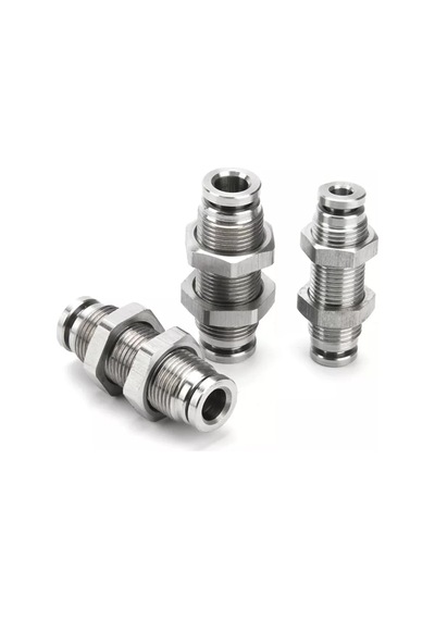 Metal Perde Geçişli Nipel Rekor Bağlantı 14mm