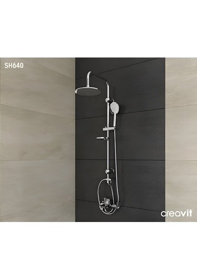 Creavit Luna LN2500 Banyo Bataryası + SH640 Oval Tepe Duş Sistemi Krom