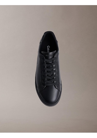 Calvin Klein Erkek Prof Cupsole Laceup Deri Detaylı Sneaker-14952 Siyah