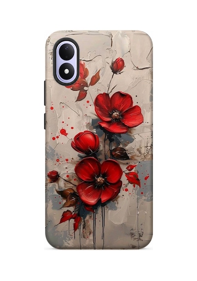 Kılıfland Xiaomi Redmi Note 17 5g Uyumlu Kılıf Boutique Baskılı Resimli Kırmızı Çiçek Pcode -098 Çok Renkli