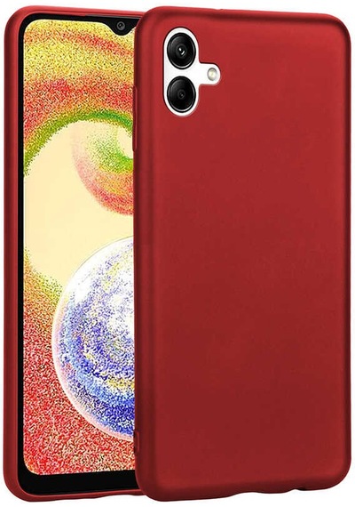 Zore Galaxy Uyumlu A04 Kılıf Premier Silikon Kapak - Kırmızı Kirmizi