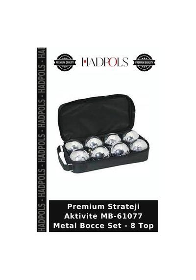 Premium Strateji Aktivite Mb-61077 Metal Bocce Set - 8 Top Metalik