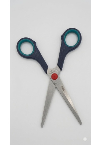 Taksun C2007 7 İnç Profesyonel Paslanmaz Çelik Makas 18 Cm Ergonomik Yumuşak Saplı, Ultra Keskin Bıçaklı Çok Amaçlı Ofis, Ev Ve Hobi Tipi Kesici