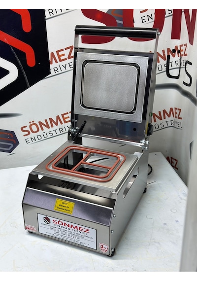 Sönmez Vakum 3 Bölme Yemek Catering Paketleme Makinesi Paslanmaz Model