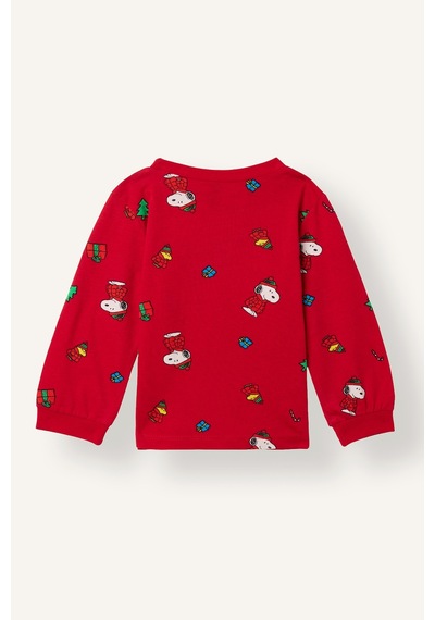 Defacto %100 Pamuk Snoopy Lisanslı Baskılı 2li Pijama Takımı Erkek Bebek I2370a526wnrd347 Kırmızı-rd347