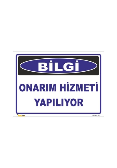Onarım Hizmeti Yapılıyor - Isg Levhası
