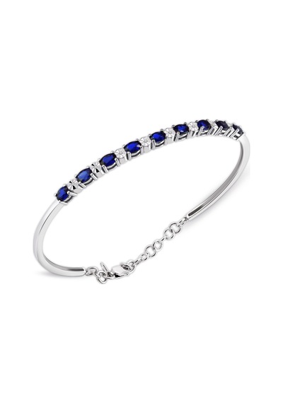 Lilarote 2.10 Ct Pırlantalı Markiz Safir Bilezik