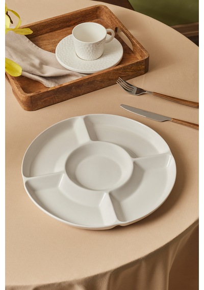 Karaca Basic 5 Bölmeli Sunumluk 30 Cm Beyaz