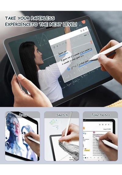 Apple Uyumlu iPad Air 13 Inç 2024 M2 Çip Paperlike Kırılmaz Ekran Koruyucu Kağıt Hissli A2898 A2899