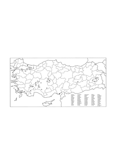 Türkiye Haritası Akıllı Statik Tutunan Doldurulabilir Yapışkansız Pratik Şeffaf Türkiye Haritas Diğer