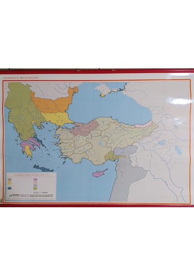 Gürbüz Anadolu Beylikleri Tarih Haritası 70X100CM