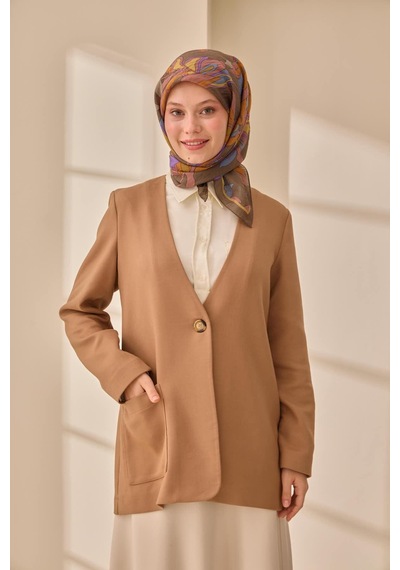 Silk Home Olinda İpek Eşarp 47003-09 Haki, İndigo, Gül Kurusu, Mor, Taba