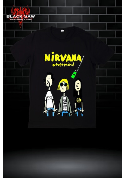 Noıssey Nirvana "nevermind" Grunge Kodsiyahsaw Siyah