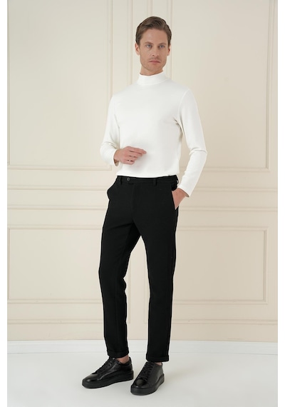 Efor P 1166 Slim Fit Siyah Klasik Pantolon Siyah