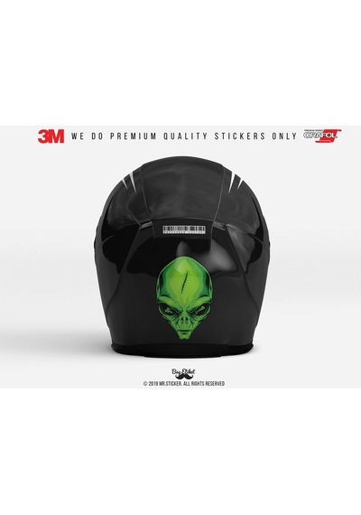 Msl142 Merhaba Dunyali Yazili Alien Sticker