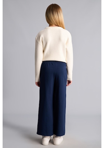 Defacto Beli Bağcıklı Wide Leg Eşofman Altı Kız Çocuk I2264a826aunv244 Lacivert-nv244