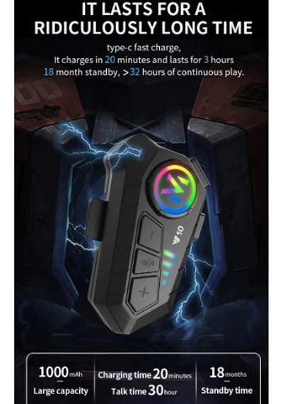 Y10 Kask Kulaklık Bluetooth Motosiklet Kulaklık 5,3 Bluetooth Intercom Motorsiklet Kulaklık 50020067