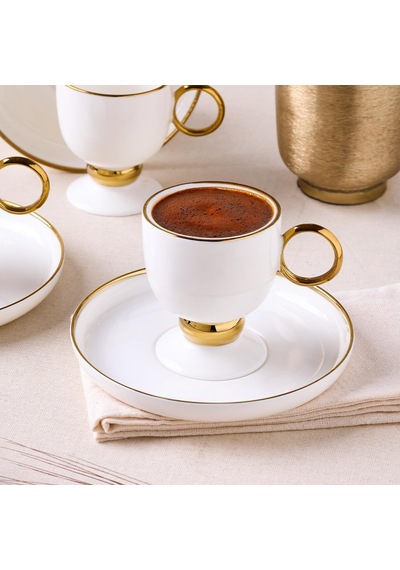 Yıldız Margaux Gold 12 Parça 6 Kişilik Türk Kahve Fincan Takımı Diğer