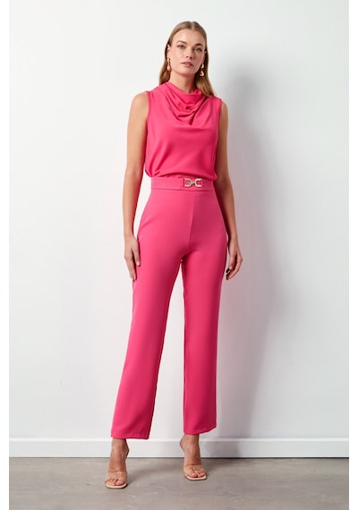Sateen Aksesuar Detaylı Pantolon - Pembe