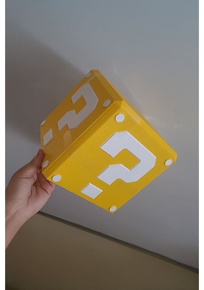 Süper Mario Sarı Blok Dekoratif Led Aydınlatma Çok Renkli