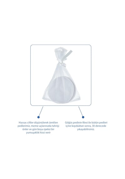 Babyjem Yıkanabilir Süper Emici Tekrar Kullanımlı Pamuklu Göğüs Pedi 6 Adet