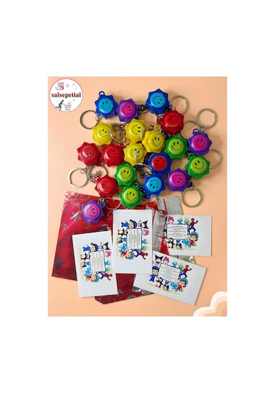 25 Li Emoji Anahtarlık Hediyelik Hediye Paketli Notlu Emoji Anahtarlık Karne Hediyesi Karne Günü 25 Li