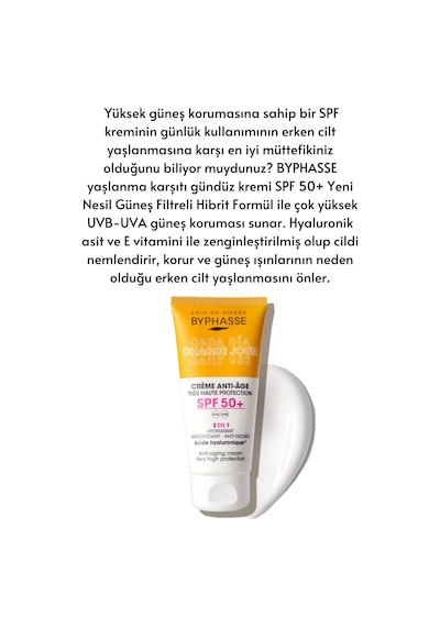 Byphasse  3'ü 1 Arada Renkli Güneş Kremi SPF50+ 50 ML