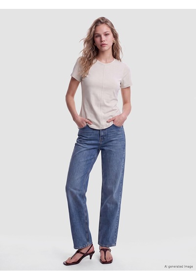 Lcw Vision Bej Soft Touch Peplum Bluz