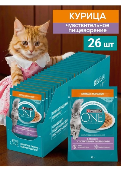 Purına One Sütlü Tavuklu Ve Havuçlu 26 75g Kuru Kedi Maması 126781229