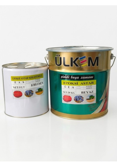 Ülkem Çift Bileşenli Epoksi Astar 20+5 Kg Beyaz
