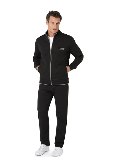 Pierre Cardin 7120 Erkek Uzun Kollu Dik Yaka Eşofman Takımı-siyah Siyah