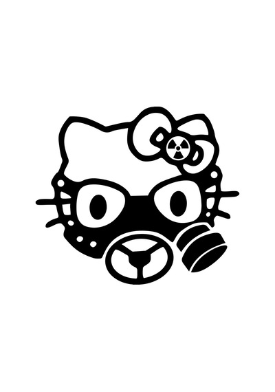 Hello Kitty Sticker Gaz Mazkesi Sticker Araba Oto Sticker