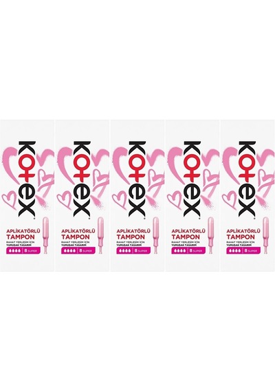 Kotex Aplikatörlü Tampon Süper 40 Lı Set 5pk 8