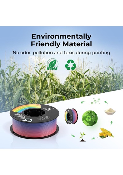 Ender Pla Plus 1.75 Mm 1 Kg Gökkuşağı Filament Çok Renkli