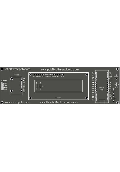Arduino Mesafe Ölçer Ve Dijital Su Terazisi Devre Kartı