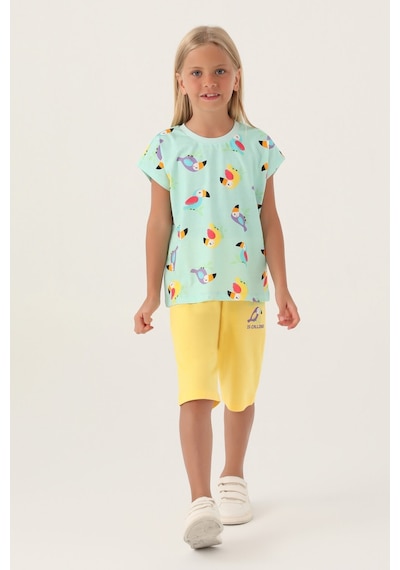 Rolypoly Owl Yeşil Kız Çocuk Kapri Takım 5274-43043 Yeşil