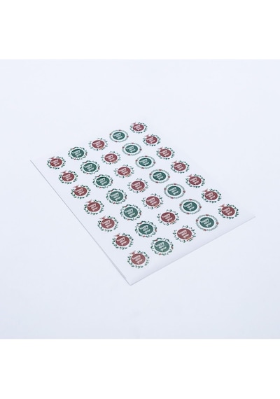 Sticker, Renkli Happy New Year, 3 Cm, 525 Adet