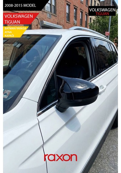 Volkswagen Tiguan 2008-2015 Batman & Yarasa Ayna Kapağı Parlak Piano Black Sport